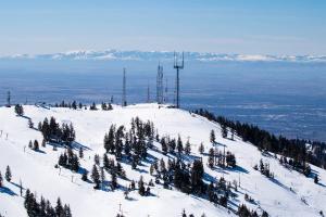 Snow covered mountains and peaks